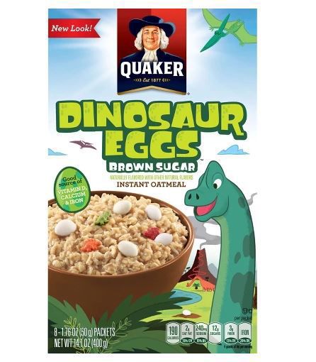 Potentially dangerous: Quaker Dinosaur Eggs, Brown Sugar, Instant Oatmeal